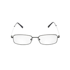 Elegant Spectacles with Thin Frame on Transparent Background

