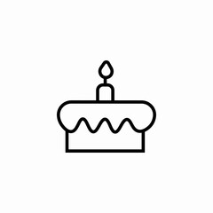 birthday cake lit icon sign vector