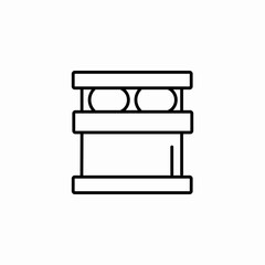 hotel double bed icon sign vector