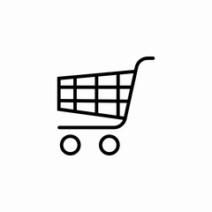 shopping market cart icon sign vector