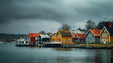 A photo of a coastal village with colorful houses. ,High Quality Details , 8k full ultra HD --ar 16:9 --v 6 Job ID: 038d9a48-2337-4adf-86ee-8f815407dab4