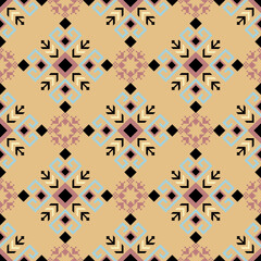 Geometric Ethnic pattern, Native American tribal fabric, tile, carpet, vector, illustration design, on a pastel tone background 