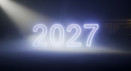 Glowing 2027 New Year Futuristic Vibe