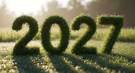 2027 Green New Year Eco Concept