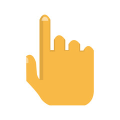 Index Finger Pointing Upward With Yellow Skin Tone And Transparent Background