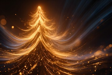 Abstract Christmas Tree of Light