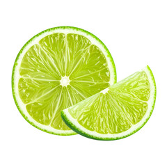  Juicy slice of lime isolated on transparent png 