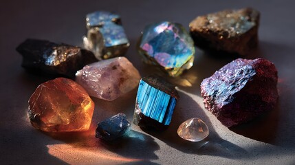 Collection of Colorful Mineral Specimens