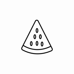 watermelon slice seeds icon sign vector