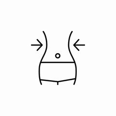 waist slimming arrows icon sign vector