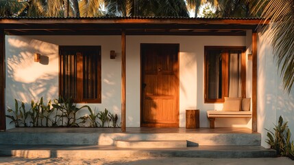 Tropical Beach House Exterior