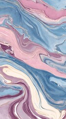 Abstract Marble Swirls in Pink and Blue