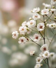 Delicate White Gypsophila Flowers