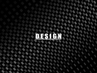 Abstract vector illustration with geometric pattern of gray gradient slanted squares over dark background, suitable for poster, cover, banner or graphic template.