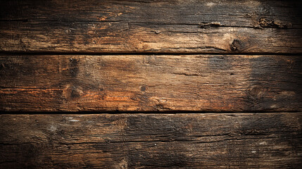 Fototapeta premium Worn wooden floorboard with warm tones