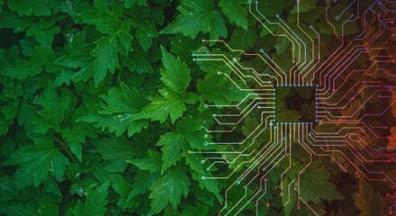 Digital Foliage Abstract Background