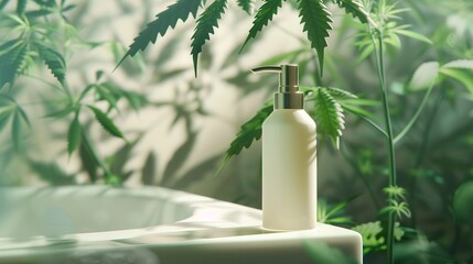 A photo of a cannabis lotion pump bottle