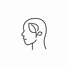 mind nature leaf icon sign vector
