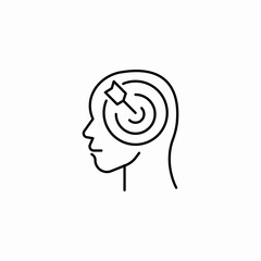 mind target focus icon sign vector