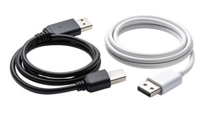 Charging Cables and Plugs Duo – isolated on transparent background
