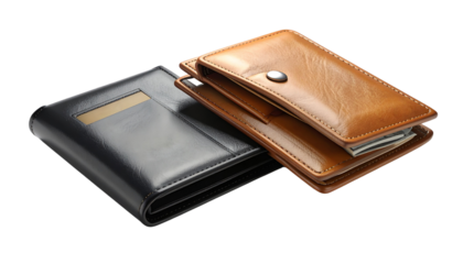  Cash Wallets Set – isolated on transparent background