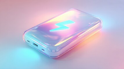 Futuristic Power Bank with Neon Glow Design