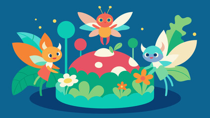 Obraz premium magical fairy garden collage tiny creatures