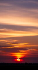 Vibrant Sunset Over the Horizon - A Colorful Sky.