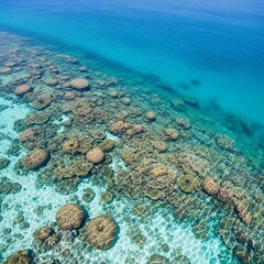 Coral Reef Ecosystem - Vibrant Underwater Landscape in Clear Tropical Waters.