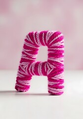 Yarn-Wrapped Letter A - A Colorful and Creative Craft Project.