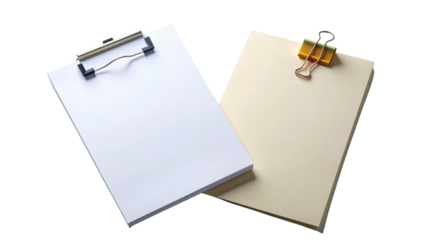  Documents with Paperclips Duo – isolated on transparent background