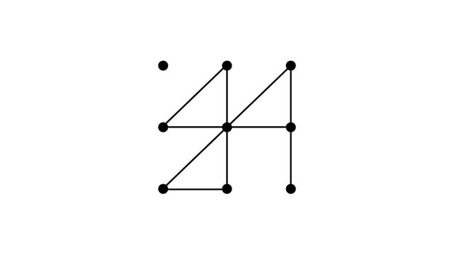 Security lock and unlock pattern icon animation on white background.Lock to pattern icon showing a secure unlock motion animation.Draw pattern unlock animation with a satisfying snap.