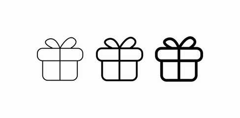 gift box present icon sign vector