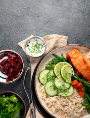 Healthy food. Healthy lunch bowl.