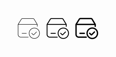 product delivery check icon sign vector