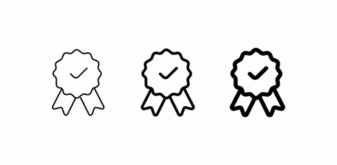 quality assurance badge icon sign vector