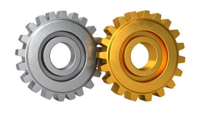 Mechanical Gears Collection – isolated on transparent background
