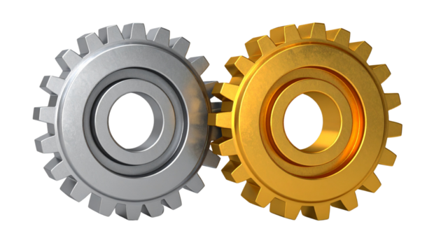 Mechanical Gears Collection – isolated on transparent background
