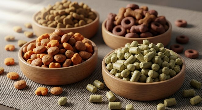 Assorted Nuts and Seeds in Wooden Bowls