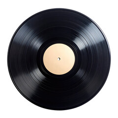 Obraz premium Vinyl record isolated on black. Close-up view of a classic, retro audio format for music lovers