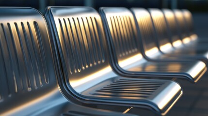 Airport Waiting Chairs in Sunlight
