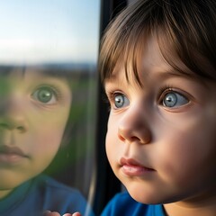 Childs Gaze - A Moment of Reflection and Wonder.