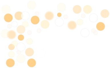 Abstract bokeh light effect on transparent background for graphic design element