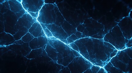 A stunning abstract image showcasing intricate blue lightning patterns against a dark background, evoking a sense of energy and dynamism.
