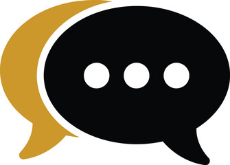 Fototapeta premium Two speech bubbles symbolizing conversation and communication
