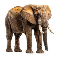 Obraz premium Majestic African elephant standing tall with tusks and detailed skin