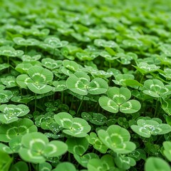 Lush Field of Clover - A Symbol of Luck and Natures Beauty.