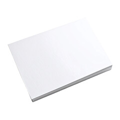 Fototapeta premium A closed, blank hardcover book with white cover on black background
