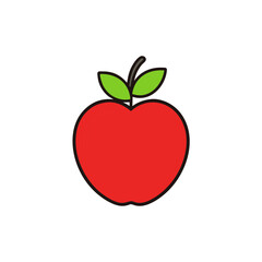 red apple vector illustration
