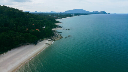 Beautiful beach and rocky scenery at Khao Phlai Dam, Khanom Beach-Southern Sea Islands National Park